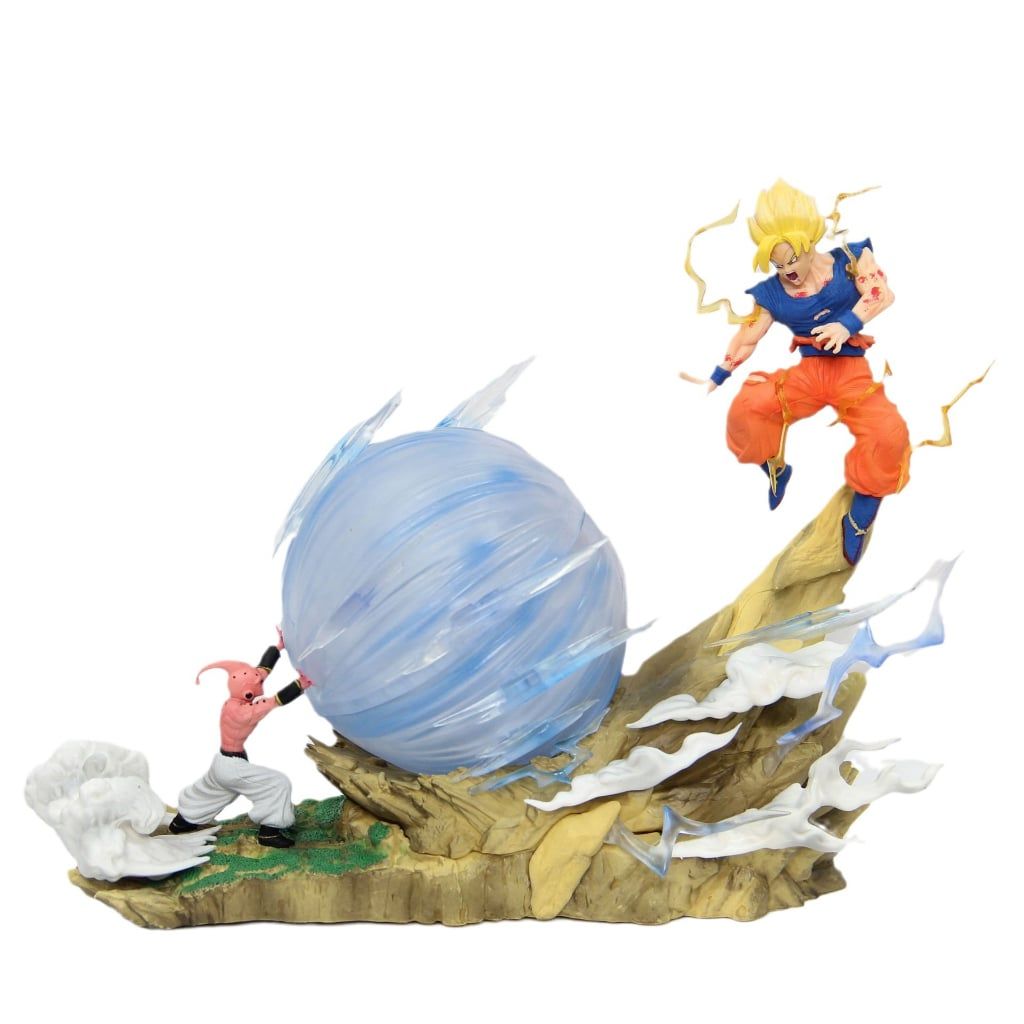hỏa tốc HCM FuLL BoX có LED [ Vũ Trí Ba ] Mô hình Son goku và Buu đại chiến cao 20cm Cực Đẹp Dragon Ball Z