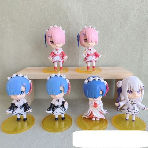 MUA 5 TẶNG 1 CÓ VIDEO [ Hỏa tốc HCM ][ Vũ Trí Ba ] Mô hình nhân vật RE:ZERO bộ 6 nhân vật Rem chibi 10cm