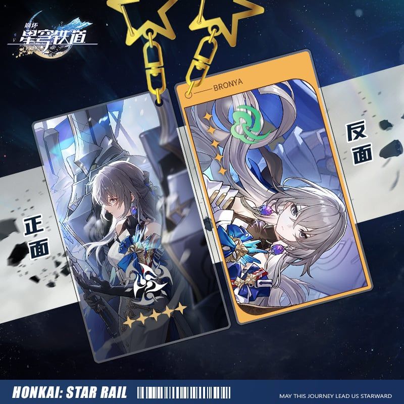 mua 5 tặng 1 [ hỏa tốc hcm ] Móc khóa honkai star rail in hình 2 mặt nhựa mica móc chìa khoá game