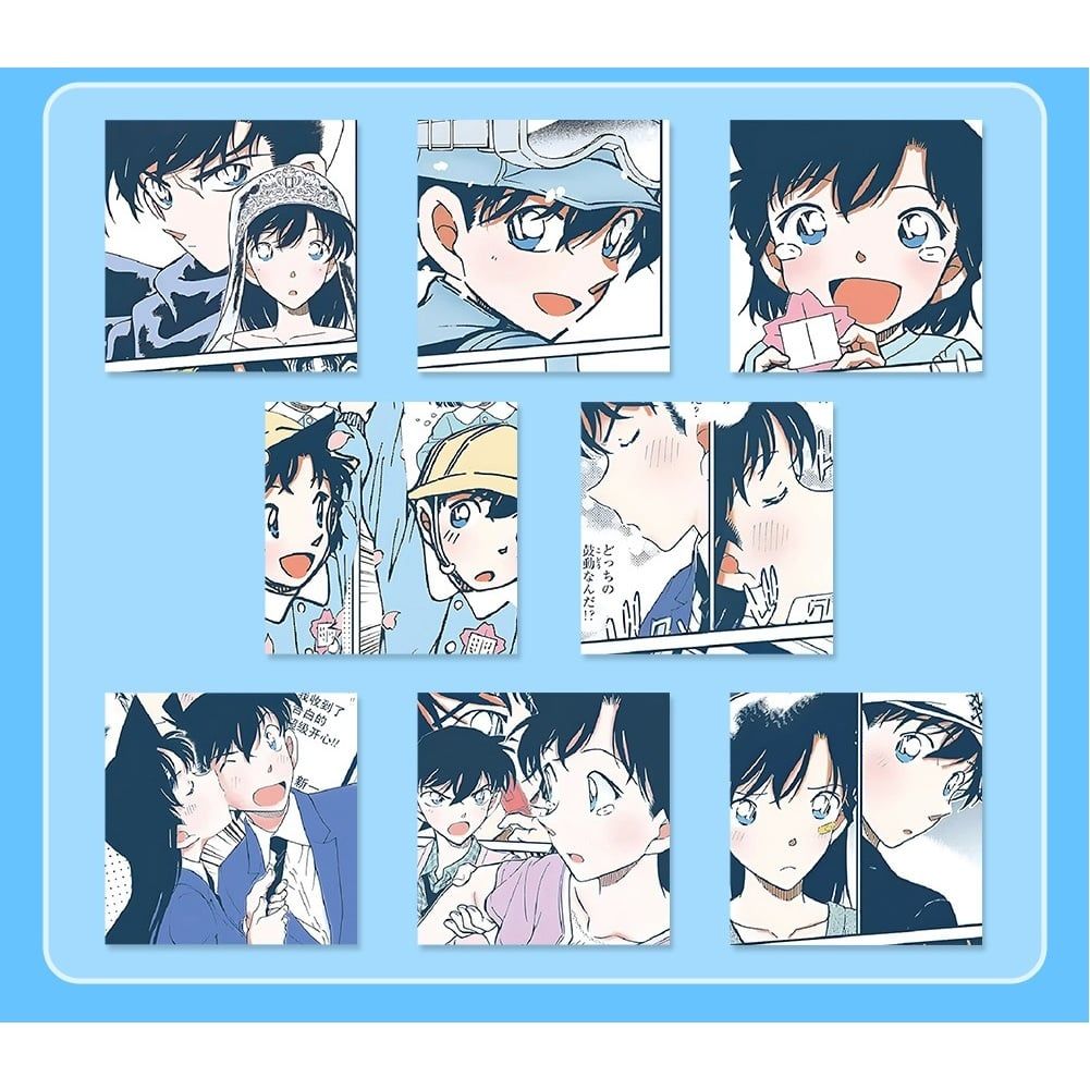 [ Hỏa tốc HCM ] Cuộn 500 sticker hình dán 2.5cm Anime Manga Conan  trang trí mũ bảo hiểm, laptop, sổ