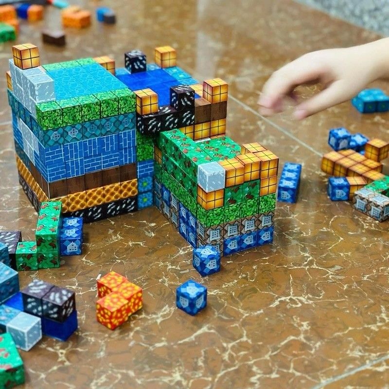 [ hỏa tốc hcm ] Đồ chơi khối từ tính mạnh mẽ Vật liệu xây dựng Đồ chơi xếp hình