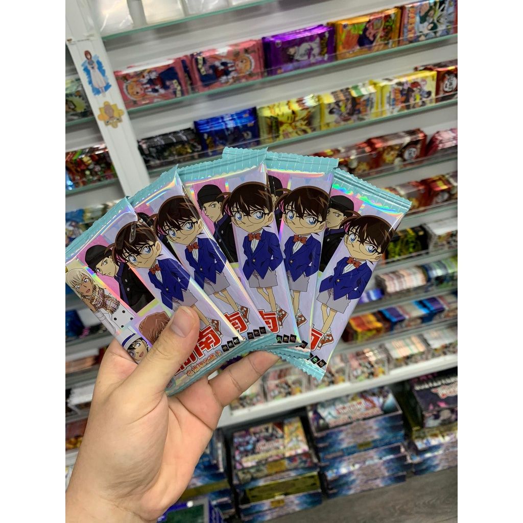 video [ hỏa tốc hcm ][ vũ trí ba ] Set 5 ảnh thẻ nhân phẩm Anime Conan chibi chính hãng kayou