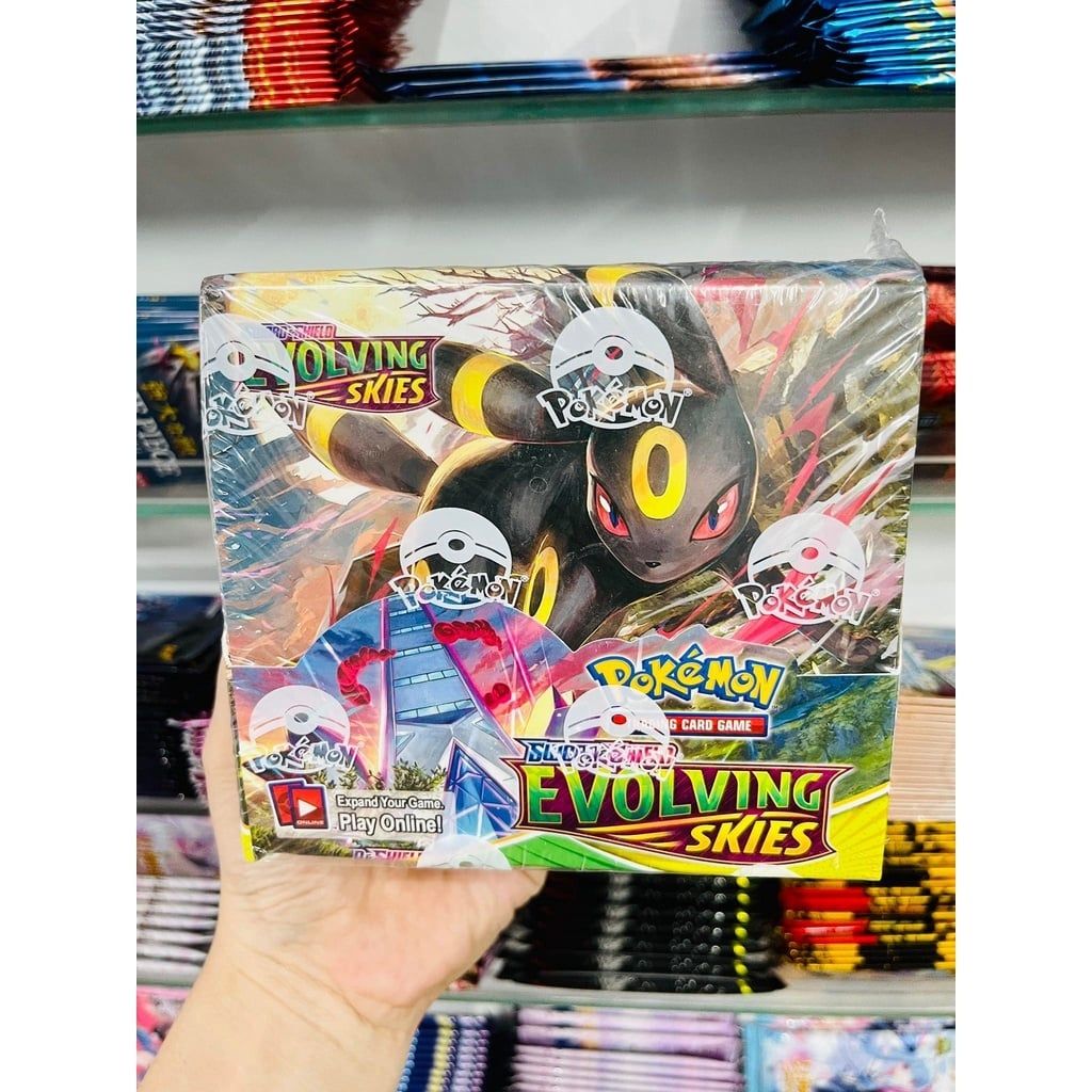 Tặng 10 THẺ NĂNG LƯỢNG [ hỏa tốc ] Vũ Trí Ba Hộp 360 thẻ Pokemon Evol Skies Cao Cấp Siêu Đẹp