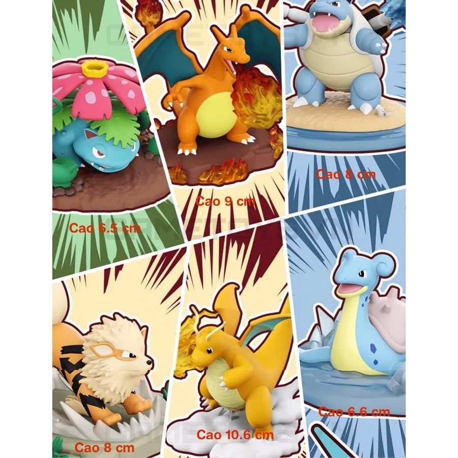 chính hãng 2025 [ Hỏa tốc HCM ] Mô hình Pokemon cực chất và xịn sò ( Langbowang ) Charizard Venusaur Blastoise