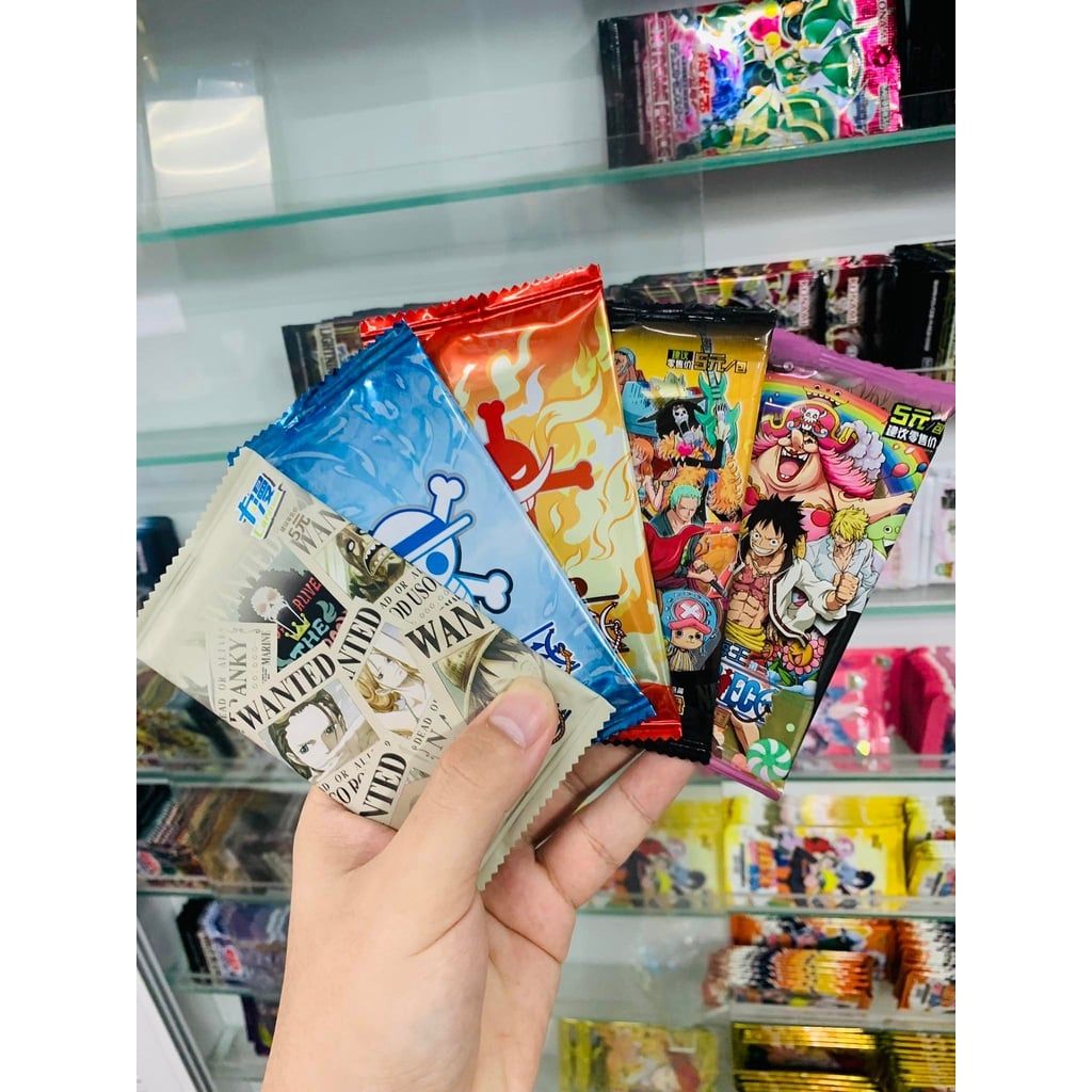 [ Vũ Trí Ba ] [ Mua 5 tặng 1 ] Set 5 ảnh thẻ nhân phẩm Anime One Piece ngẫu nhiên chibi xinh xắn