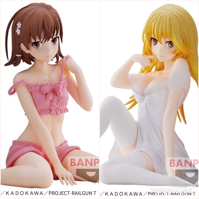 15cm [ hỏa tốc hcm ][ Vũ Trí Ba ] Mô hình To Aru Kagaku no Railgun - Shokuhou Misaki Misaka Mikoto đồ ngủ