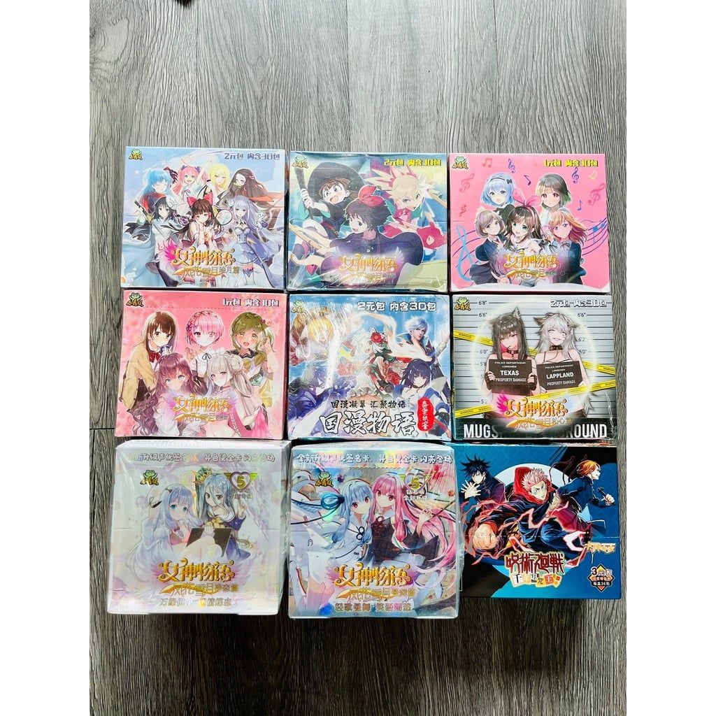 [ hỏa tốc hcm ][ Vũ Trí Ba ] Hộp Thẻ Bài 5 ảnh nhân phẩm waifu Anime goddess story sword art online