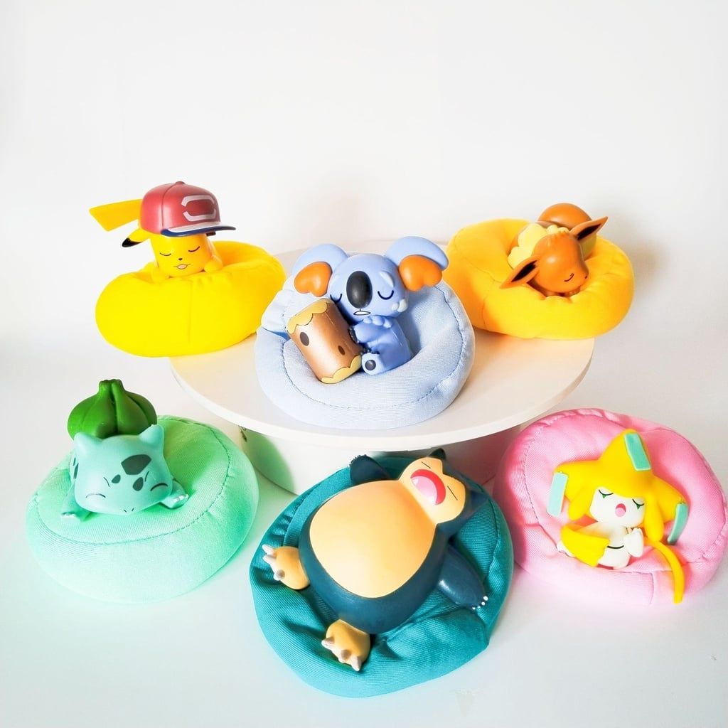 video [ hỏa tốc hcm ] Mô hình 6 nhân vật Pikachu Charmander Psyduck rùa nước ếch kì diệu - Pokemon