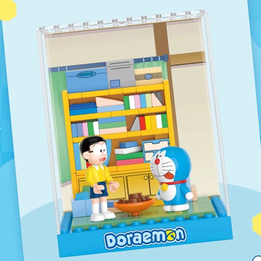 chính hãng CÓ VIDEO Hỏa tốc HCM doremon Set 6 tiểu cảnh Doraemon Nobita lắp ghép nano brick Balody