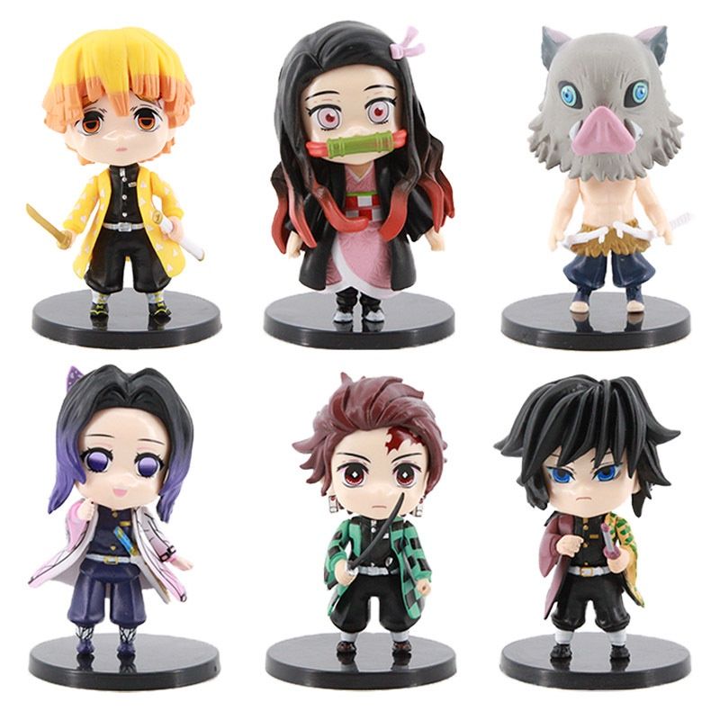 nendoroid 10cm [ Vũ Trí Ba ] Mô hình Tanjiro Nezuko Zenitsu Inosuke Shinobu Giyu - Kimetsu no Yaiba chibi