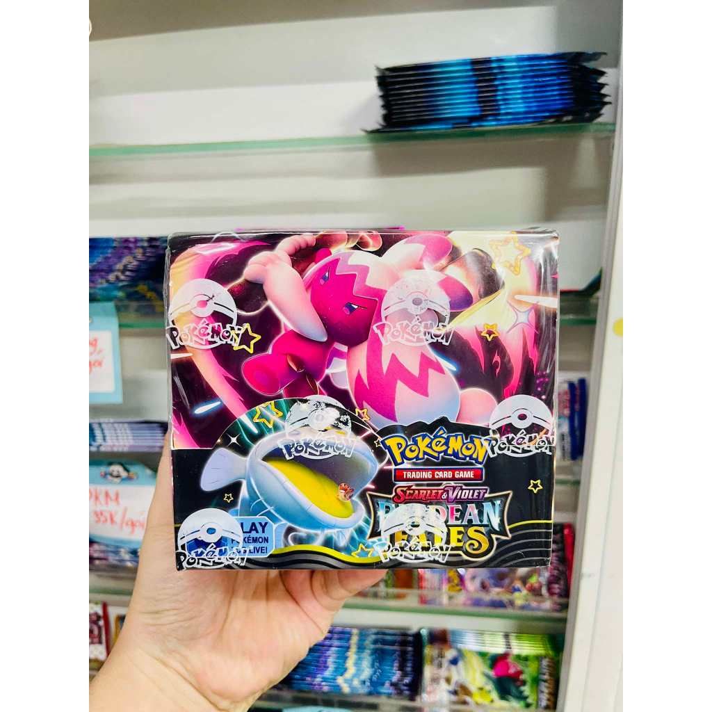 Tặng 10 THẺ NĂNG LƯỢNG [ hỏa tốc HCM ] Hộp 360 Thẻ Paldean Fates Vũ Trí Ba Bộ Bài Pokemon Cao Cấp
