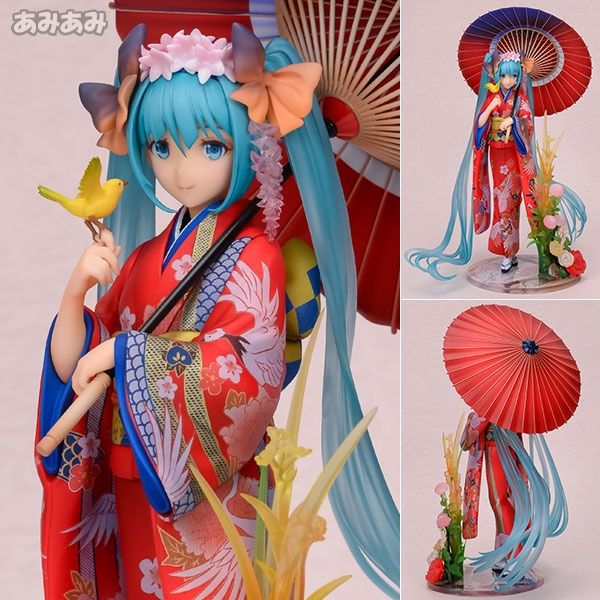 Full Box 25cm VIDEO [ hỏa tốc hcm ] Vũ Trí Ba Mô hình Miku Hatsune kimono Hanairogoromo anime waifu