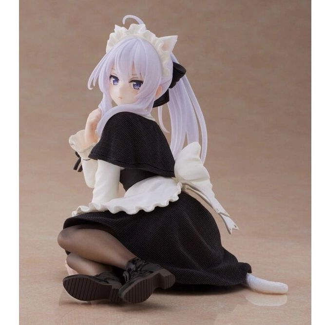 có video 15cm [ hỏa tốc hcm ][ Vũ Trí Ba ] Mô hình nhân vật Majo no Tabitabi - Elaina Hầu Gái Mèo