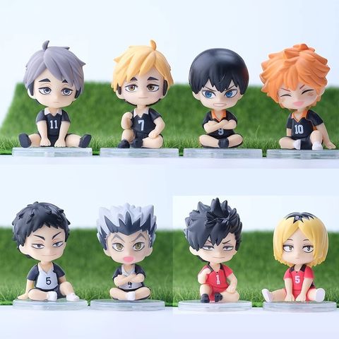 mua 4 tặng 1 VIDEO [ hỏa tốc hcm ] Set 16 mô hình Haikyuu Tsukishima Tobio Shoyo Hinata Kenma Kozume