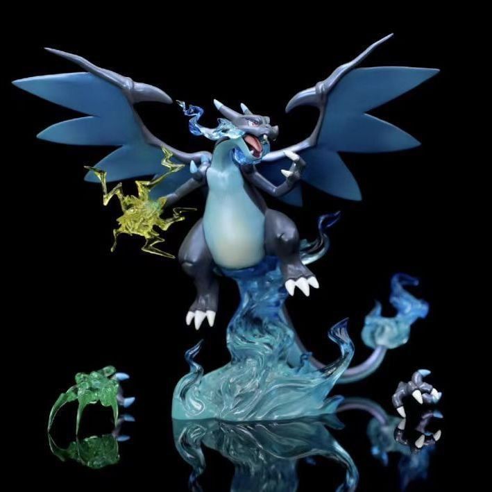 20cm  [ hỏa tốc hcm ][ Vũ Trí Ba ] Mô Hình Pokemon - MEGA X Charizard - Rồng lửa cấp 3 MEGA