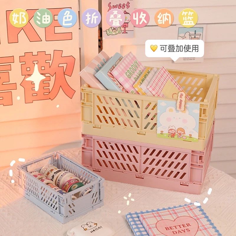 có Size Siêu To [ Hỏa tốc HCM ] Giỏ Nhựa Gấp Gọn Rổ Đựng Đồ Dùng Đa Năng Để Bàn Khay Nhựa Trang Trí