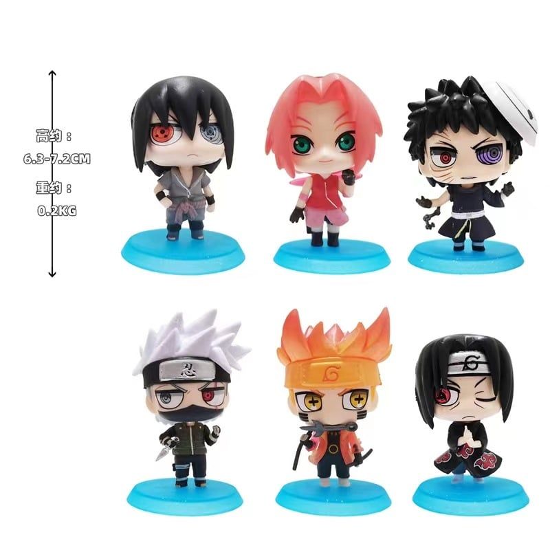 Mua 5 tặng 1 [ hỏa tốc hcm ] Mô hình Naruto chibi Sasuke Sakura Gaara Itachi Kakashi Figure Anime