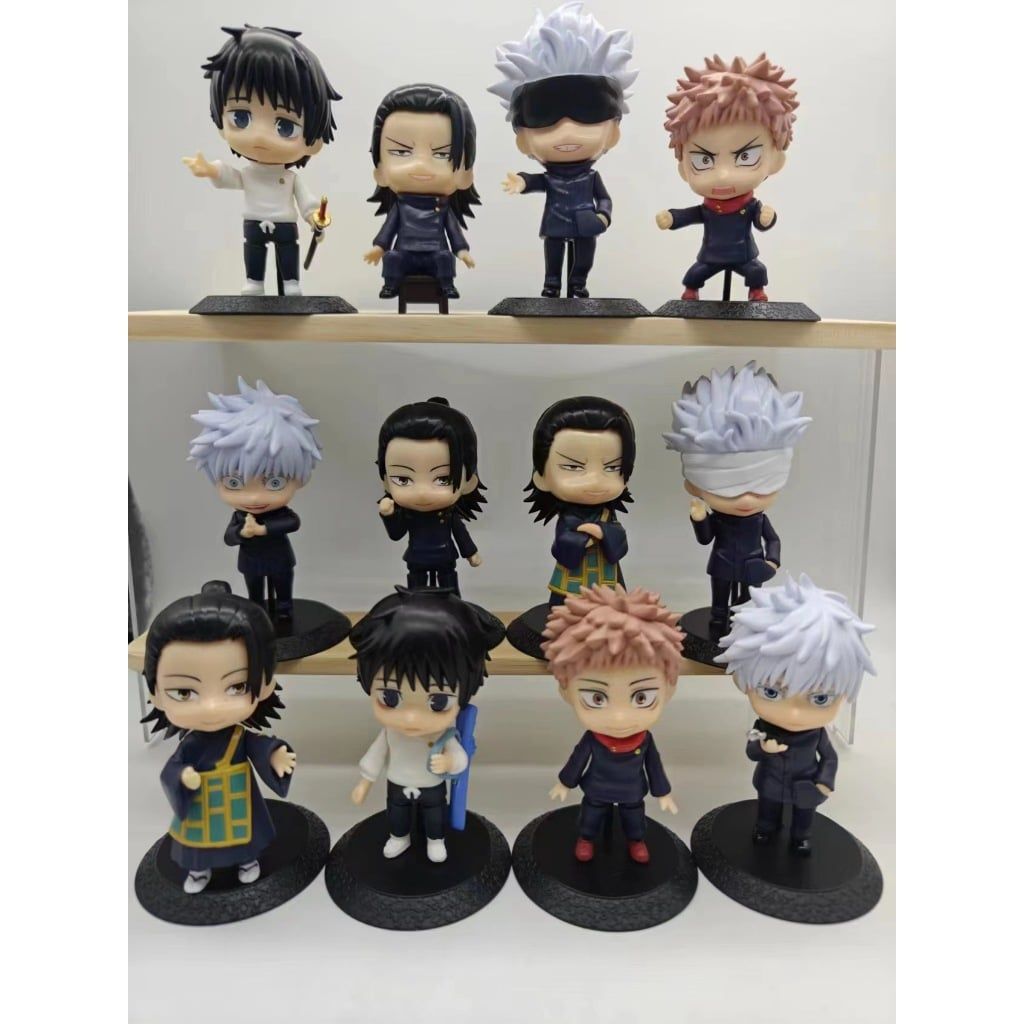 mua 3 tặng 1 [ hỏa tốc hcm ] bộ 12 Mô Hình gojo satoru yuta Jujutsu Kaisen Chú Thuật Hồi Chiến Chibi 12cm jjk