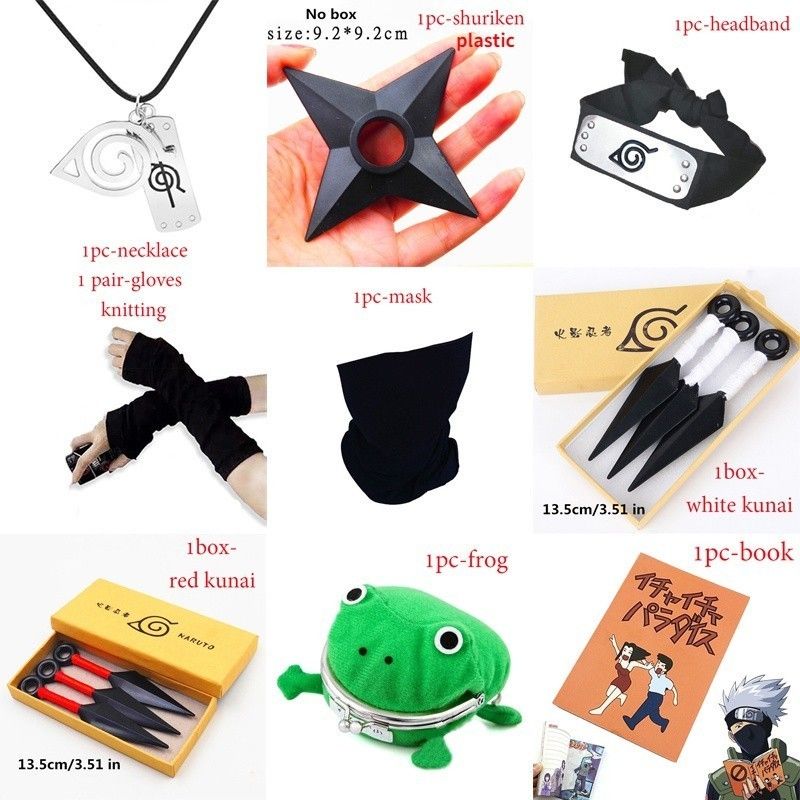 [ Hỏa tốc ] Phụ kiện Anime Naruto Cosplay Với Vòng cổ Băng đô Phụ kiện Kunai