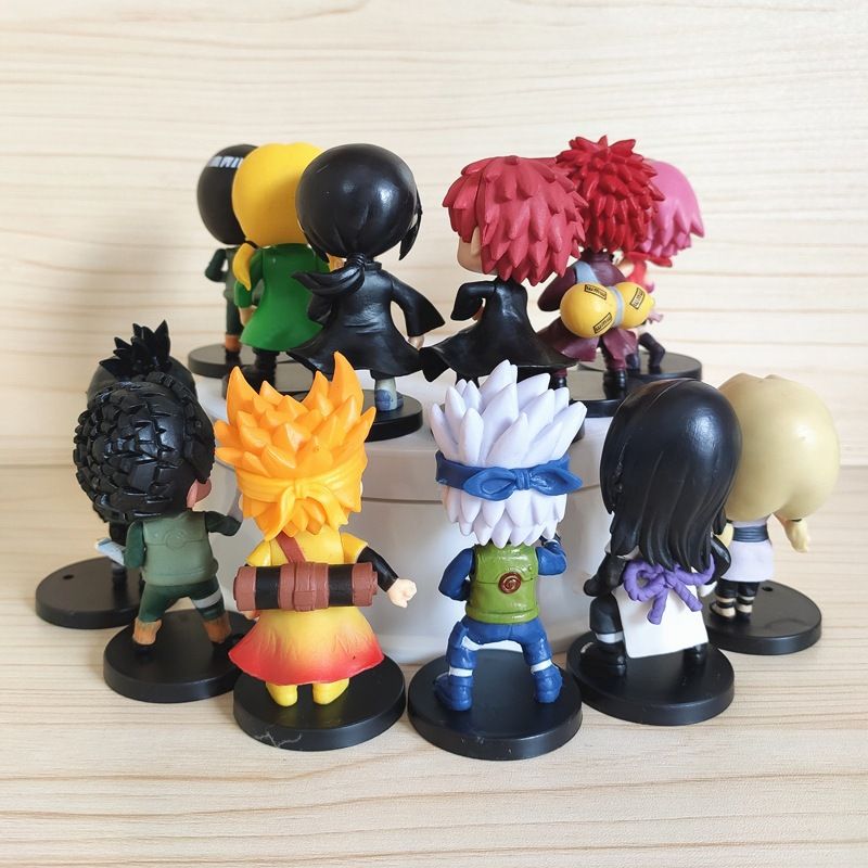 2025 12 nhân vật chibi Naruto Sakura Gaara Shikamaru Itachi Kakashi Lee Orochimaru Tsunade