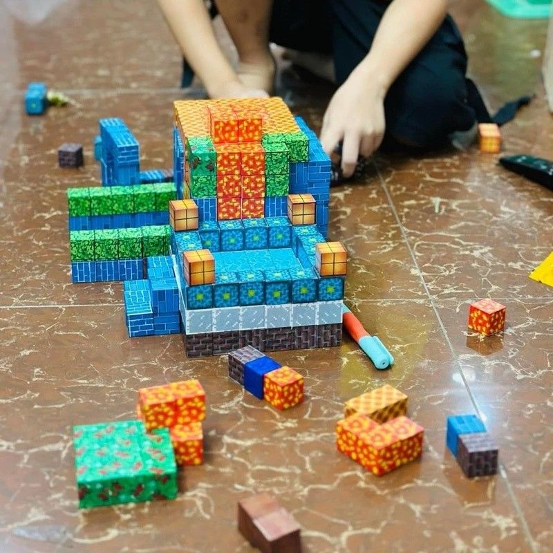 [ hỏa tốc hcm ] Đồ chơi khối từ tính mạnh mẽ Vật liệu xây dựng Đồ chơi xếp hình