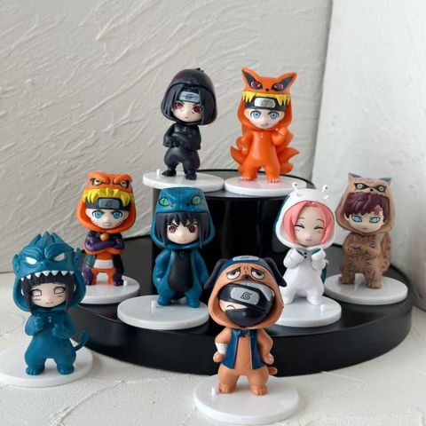 video bộ 8 mô hình cosplay linh thú [ hỏa tốc hcm ] nhân vật Naruto Kakashi Sasuke Itachi Gaara 8cm
