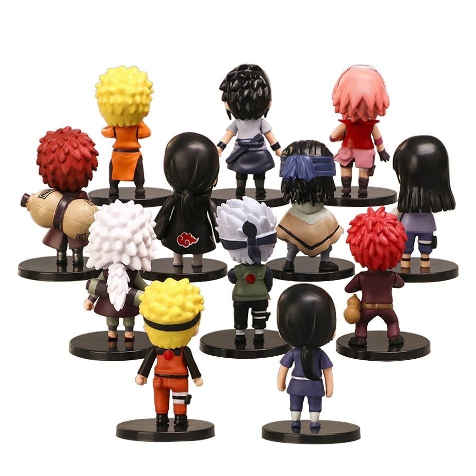 VIDEO Mua 5 tặng 1 [ hỏa tốc hcm ] Mô hình 12 nhân vật Naruto Kakashi Sasuke Itachi Gaara Sakura 8cm