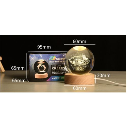 [60 mẫu] [Đế phát sáng + Quả Cầu] Đèn Ngủ 3D Quả Cầu Pha Lê Phát Sáng Nhiều Mẫu, Quà Tặng Sinh Nhật