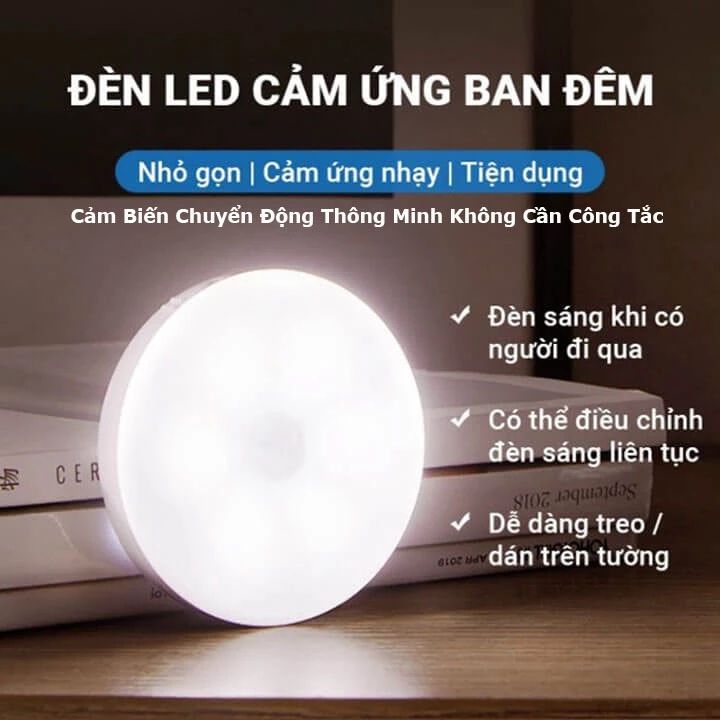CÓ VIDEO [ Hỏa tốc HCM ] Đèn Led cảm ứng chuyển động thông minh tự Bật Tắt dán tường, đèn cảm biến gắn cầu thang