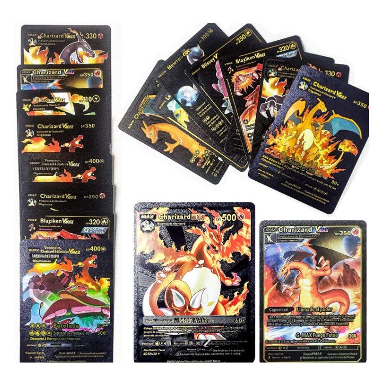 GIÁ KHÔ MÁU >22 mẫu [ hỏa tốc hcm ] VIDEO Bộ 165 55 110 Thẻ Bài Pokemon Kim Loại Màu Vàng GX