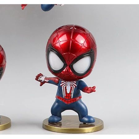 VIDEO [ Hỏa tốc HCM ][ Vũ Trí Ba ] Set 5 Mô Hình Người Nhện Spider Man Bằng Nhựa , Đầu lò xo