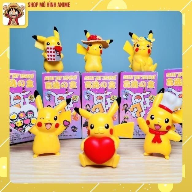 [ hỏa tốc hcm ] Mô Hình 6 Nhân Vật Pikachu, Phim Hoạt Hình 6 Tư Thế Khác Nhau pokemon