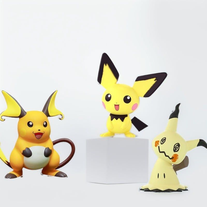mua 5 tặng 1 [ hỏa tốc hcm ] Mô hình 6 nhân vật pikachu Mimikyu Raichu Togedemaru Pichu - Pokemon