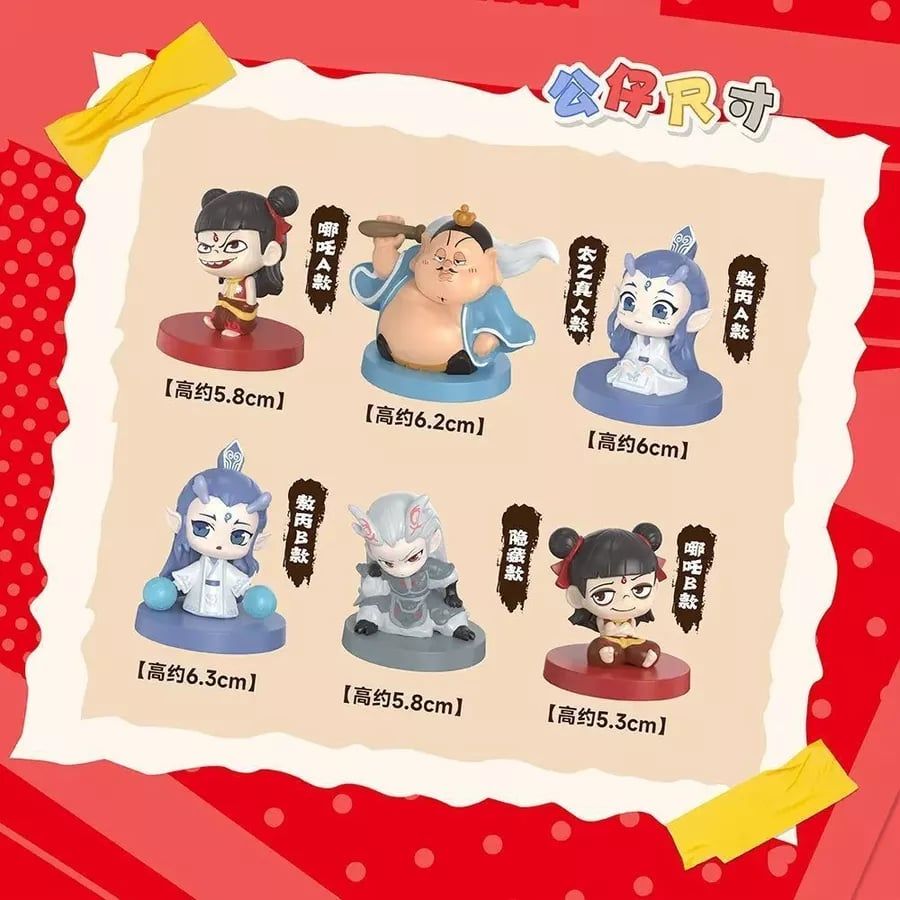 [ Hỏa tốc HCM ] Hộp mù Natra ma đồng giá thế set 6 Blindbox na tra ngao bính tượng trang trí