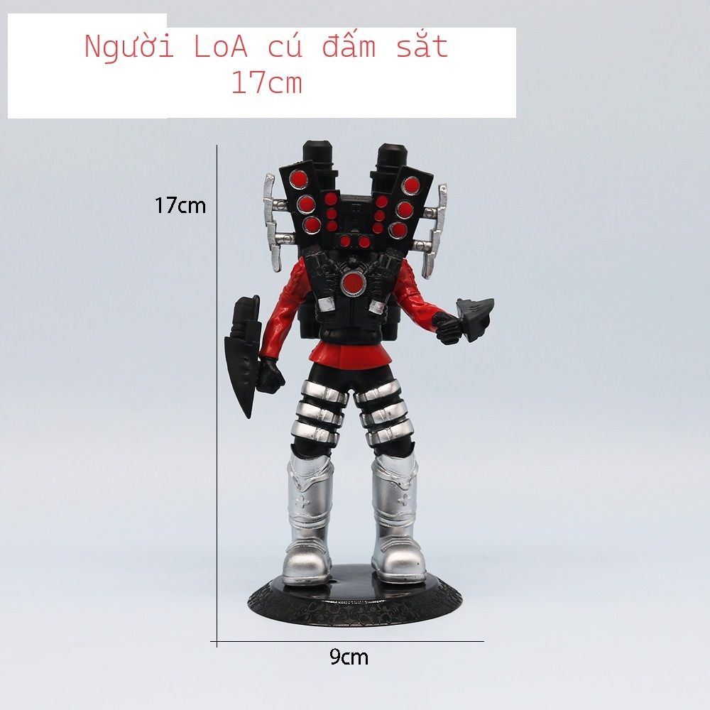 có video [ hỏa tốc hcm ][ Vũ Trí Ba ] Mô Hình 17cm skibidi toilet titan clock king drill speaker man