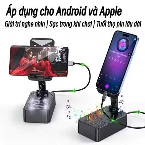 [ Hỏa tốc HCM ] Giá đỡ điện thoại có Loa Bluetooth KINIO11 Tích hợp Giá đỡ điện thoại sạc dự phòng