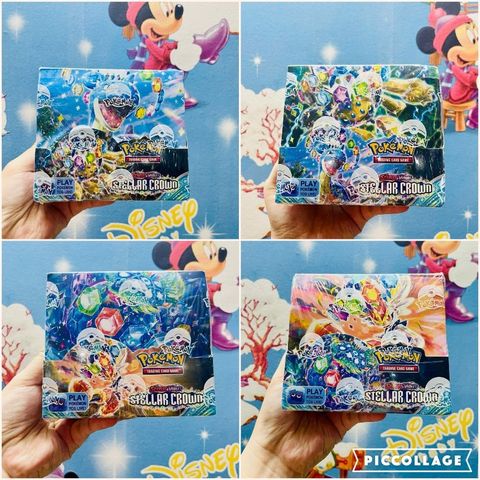 Tặng 10 THẺ NĂNG LƯỢNG [ hỏa tốc HCM ] Vũ Trí Ba Hộp 360 thẻ Pokemon stellar crown Cao Cấp Siêu Đẹp