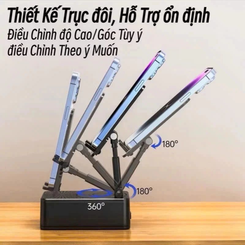 [ Hỏa tốc HCM ] Giá đỡ điện thoại có Loa Bluetooth KINIO11 Tích hợp Giá đỡ điện thoại sạc dự phòng