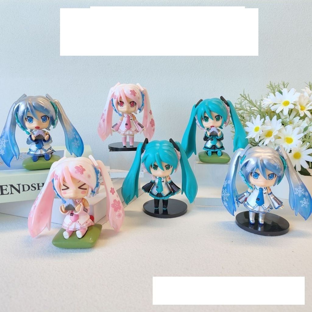 mua 5 tặng 1 [ hỏa tốc hcm ][ Vũ Trí Ba ] bộ 6 Mô Hình Hatsune Miku Đáng Yêu chibi 10cm anime waifu