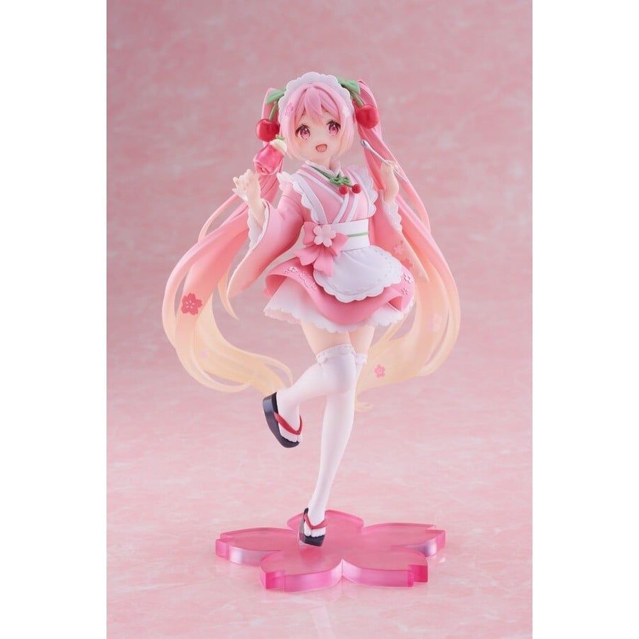 18cm [ hỏa tốc hcm ][ Vũ Trí Ba ] MÔ HÌNH Hatsune Miku - Sakura Wafuu Kissa ver.