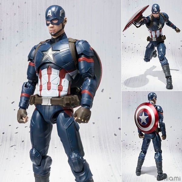 16cm FULLBOX [ Hỏa tốc ][ Vũ Trí Ba ] Mô hình S.H. Figuarts - Captain America (Civil War)