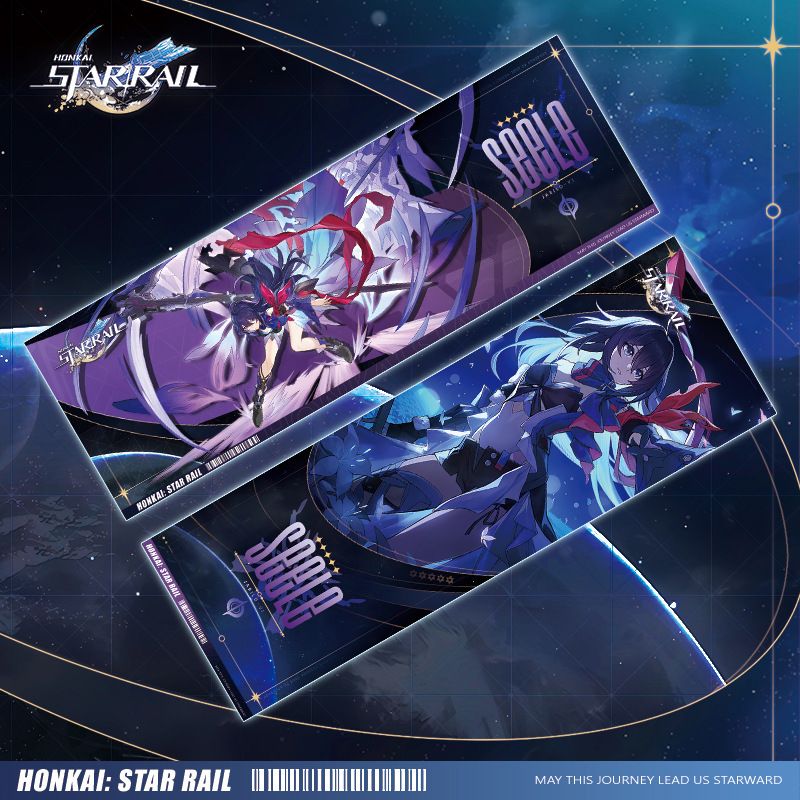 mua 5 tặng 1 [ hỏa tốc hcm ] Móc khóa honkai star rail in hình 2 mặt nhựa mica móc chìa khoá game