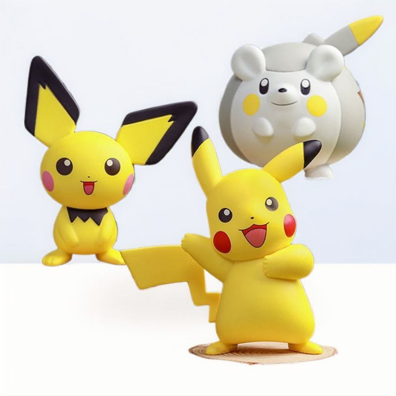 mua 5 tặng 1 [ hỏa tốc hcm ] Mô hình 6 nhân vật pikachu Mimikyu Raichu Togedemaru Pichu - Pokemon