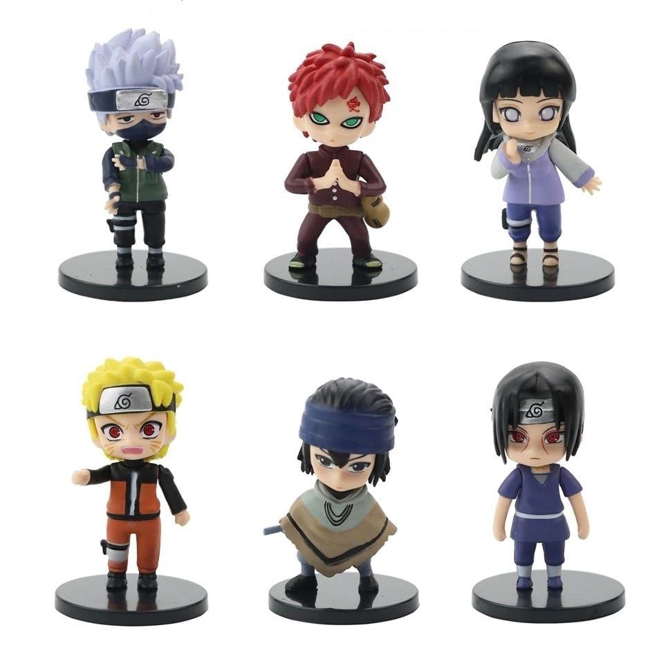 VIDEO Mua 5 tặng 1 [ hỏa tốc hcm ] Mô hình 12 nhân vật Naruto Kakashi Sasuke Itachi Gaara Sakura 8cm