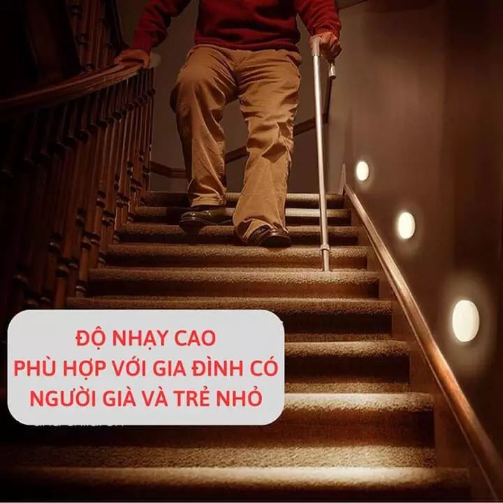 CÓ VIDEO [ Hỏa tốc HCM ] Đèn Led cảm ứng chuyển động thông minh tự Bật Tắt dán tường, đèn cảm biến gắn cầu thang