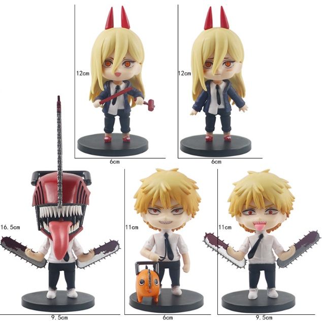 video [ hỏa tốc hcm ][ Vũ Trí Ba ] Mô hình lookup Chainsaw Man makima aki Denji Pochita Power 10cm