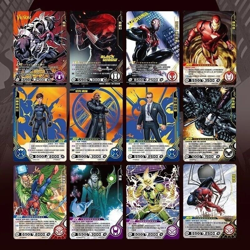 chính hãng kayou [ Vũ Trí Ba ] Set 5 ảnh thẻ spider ironman Marvel avenger spider man thor iron