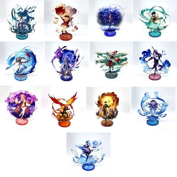 mua 5 tặng 1 >50 mẫu Mô hình Standee nhân vật GENSHIN IMPACT game anime chibi mica acrylic trưng bày