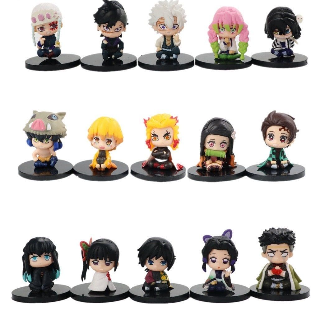 >25 mẫu [ Vũ Trí Ba ] Mô hình Demon slayer Tanjiro Nezuko Zenitsu Inosuke Chibi Cute kimetsu No Yaiba 6cm