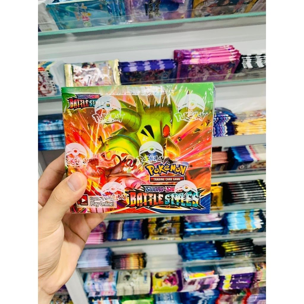 Tặng 10 THẺ NĂNG LƯỢNG [ hỏa tốc HCM ] Vũ Trí Ba Hộp 360 thẻ Pokemon Battle Styles Cao Cấp Siêu Đẹp